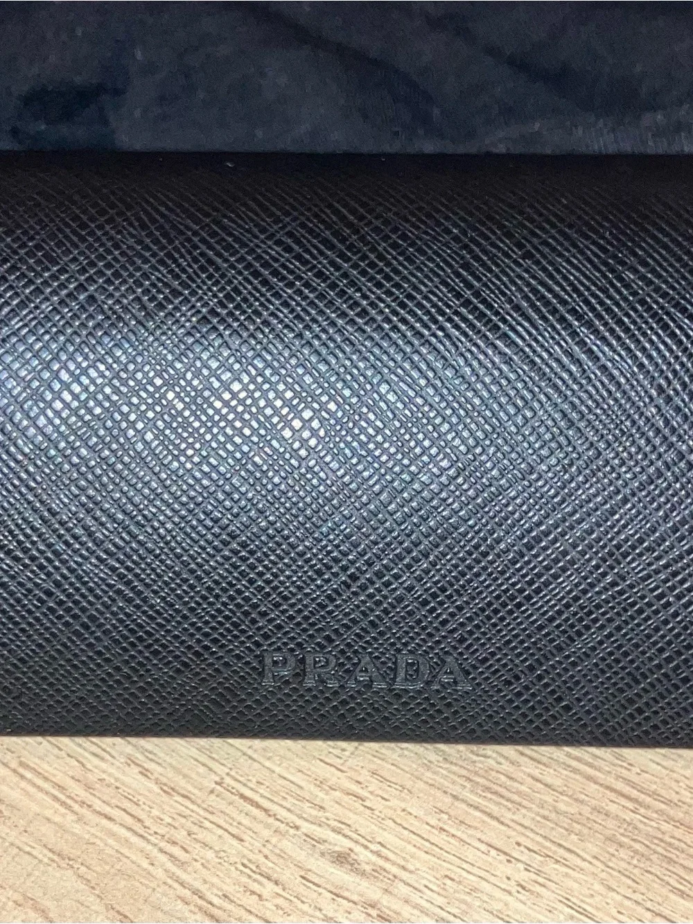 Prada Black saffiano leather sunglasses case only